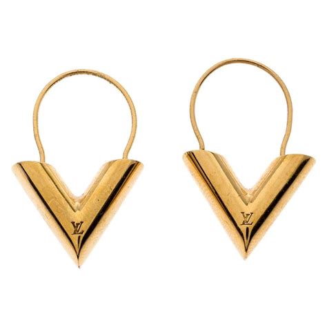 louis vuitton v hoops nederland|Louis Vuitton hoop earrings etsy.